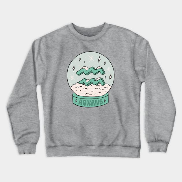 Aquarius Snow Globe Crewneck Sweatshirt by Doodle by Meg